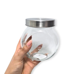 Frasco Vidrio Hermético 2 Posiciones Tapa rosca Bazar - comprar online
