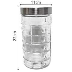 Vidrio Frasco Hermético Labrado Tapa rosca Cocina Bazar en internet