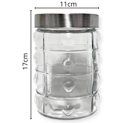 Vidrio Frasco Hermético Labrado Tapa rosca mediano Cocina Bazar en internet