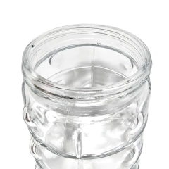 Vidrio Frasco Hermético Labrado Tapa rosca mediano Cocina Bazar - tienda online