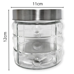 Vidrio Frasco Hermético Labrado Tapa rosca chico Cocina Bazar en internet