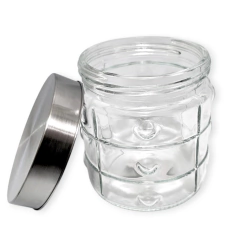 Vidrio Frasco Hermético Labrado Tapa rosca chico Cocina Bazar - Pachos