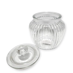 Frasco Vidrio Hermético Grande Labrado caramelero Cocina - Pachos