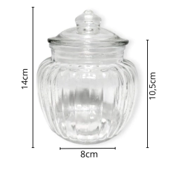 Vidrio Frasco Hermético chico Labrado caramelero Cocina en internet