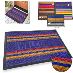 Alfombra Felpudo Goma Entrada Bienvenido Rectangular Hogar - comprar online
