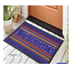 Imagen de Alfombra Felpudo Goma Entrada Bienvenido Rectangular Hogar