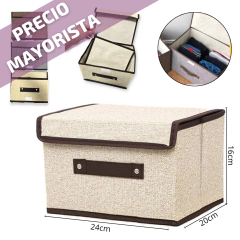 a Caja Organizadora De Tela Rígida chica Plegable Baño Cocina - comprar online