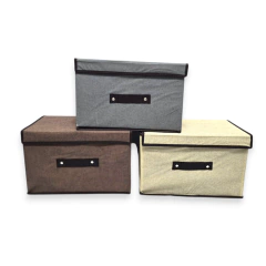 Imagen de Caja Organizadora De Tela Rígida Mediano Plegable Baño Cocina