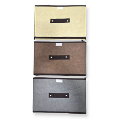 Caja Organizadora De Tela Rígida Mediano Plegable Baño Cocina - pachos