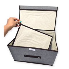 Caja Organizadora De Tela Rígida Mediano Plegable Baño Cocina - tienda online