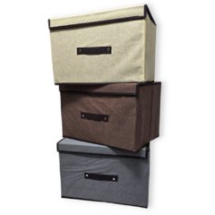 Caja Organizadora De Tela Rígida Grande Plegable Baño Cocina - pachos