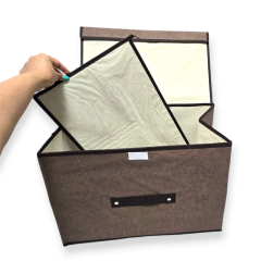 Caja Organizadora De Tela Rígida Grande Plegable Baño Cocina - pachos