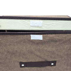 Caja Organizadora De Tela Rígida Grande Plegable Baño Cocina - tienda online