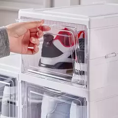 a Organizador De Zapatos zapatero mueble Plegable Para 6 Pares - Blanco - tienda online