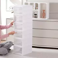 Imagen de a Organizador De Zapatos zapatero mueble Plegable Para 6 Pares - Blanco