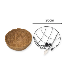 Maceta colgante hierro y coco Redonda deco hogar en internet