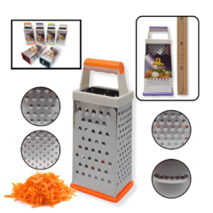 Rallador Acero Inoxidable 4 Caras Mango Cocina Bazar