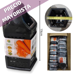 RALLADOR EXAGONAL ACERO INOXIDABLE 19CM NEGRO - comprar online
