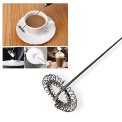 Batidor Leche Espuma Café Cappuccino Pila Crema Espumador