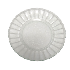 Platos Chico Postre Vidrio orquidea X 6 Plato Bazar - pachos