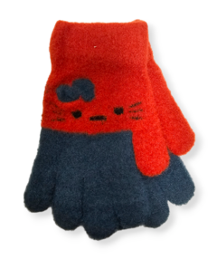a Guante infantil pack x12 unidades caritas colores abrigo invierno