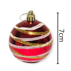 Adorno navideño globo Bolas deco brillo navidad - Pachos