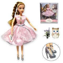 juguete Muñeca Con Mascota Flores Articulada Clasica Juego
