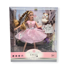 juguete Muñeca Con Mascota Flores Articulada Clasica Juego - Pachos