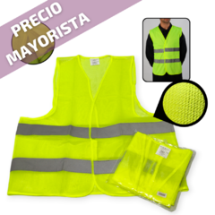 Chaleco Reflectivo Fluo Reglamentario Auto Moto