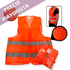 Chaleco Reflectivo Fluo Reglamentario Auto Moto