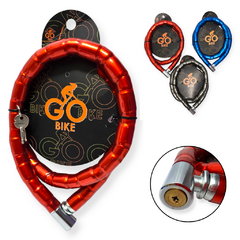 Linga cadena candado moto bici con llave GRANDE COLORES