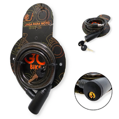 Linga cadena candado moto bici con llave negro