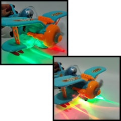 Imagen de Juguete Avión Luz Sonido Movimiento Armable Infantil