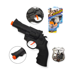 Juguetes Set Policía Arma Placa Funda Pistola