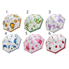 Paraguas Infantil Largo Estampado Animales Unisex Reforzado opaco - comprar online