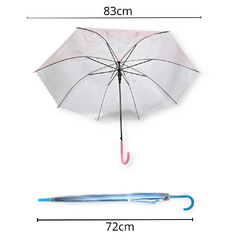 Paraguas Infantil Largo Transparente Unisex Reforzado - comprar online