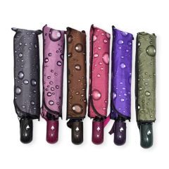 Paraguas Corto Mini semi Automático Gotas Reforzado Lluvia - comprar online