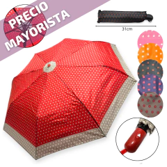 Paraguas Corto Mini semi Automático Reforzado Lluvia