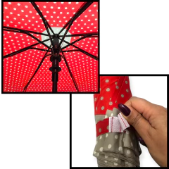 Paraguas Corto Mini semi Automático Reforzado Lluvia - pachos
