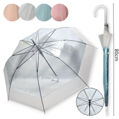 paraguas largo unisex reforzado transparente - comprar online