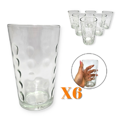 Vasos Vidrio Alto irupé Agua Jugo durax X6 Unidades Bazar