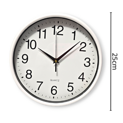 Reloj Pared Redondo 25cm Clasico Deco Decoracion Hogar en internet