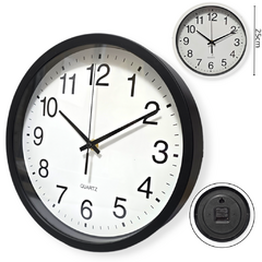 Reloj Pared Redondo 25cm Clasico Deco Decoracion Hogar