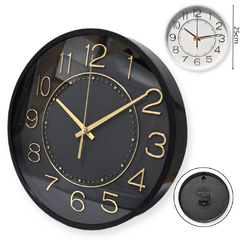 Reloj Pared Relieve Detalle Dorado Decoracion Hogar