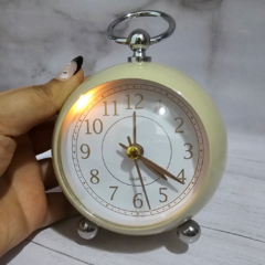 Reloj Despertador Metal Circular Analógico Deco Hogar - tienda online