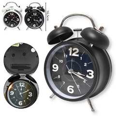 Reloj Despertador Metal Campana Analógico Deco