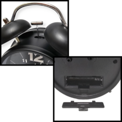 Reloj Despertador Metal Campana Analógico Deco - pachos