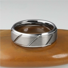 Anel Masculino Clássico Corte Tungstênio 8mm - comprar online