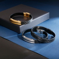 Pulseira Masculina Casual de Couro Linha Premium - comprar online