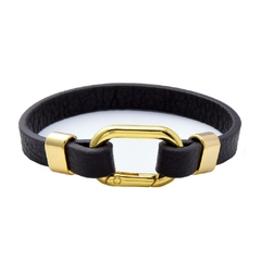 Pulseira Masculina For Man de Couro Fecho Encaixe na internet
